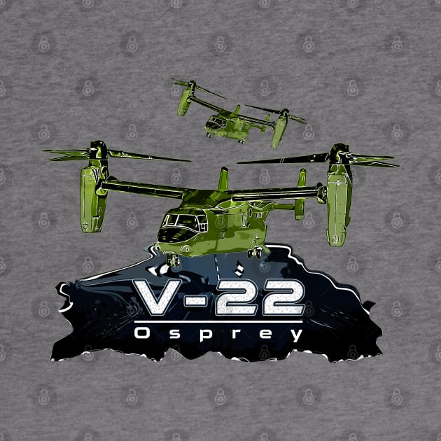 V-22 Osprey Hybrid Aircraft by aeroloversclothing